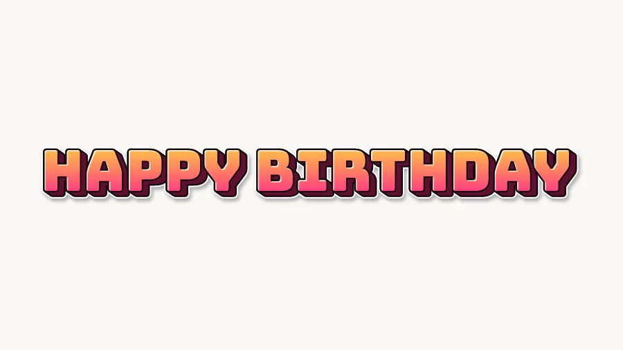 Happy Birthday in Block graffiti style