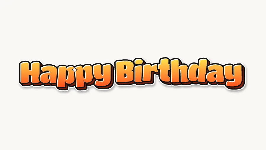 Happy Birthday in Bubble graffiti style