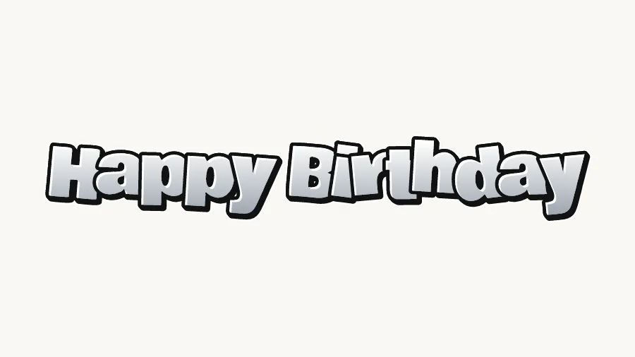 Happy Birthday in Throw-up graffiti style