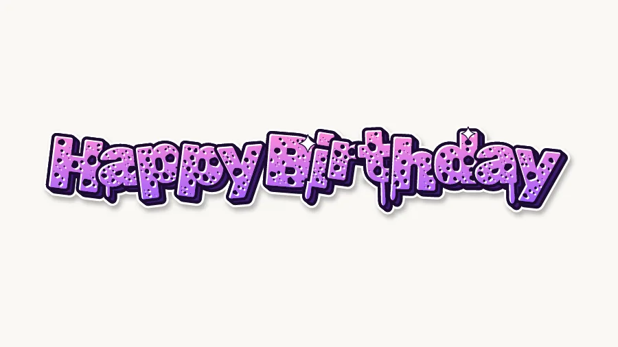 Happy Birthday in Wild graffiti style