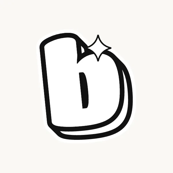 Printable lowercase bubble letter b outline