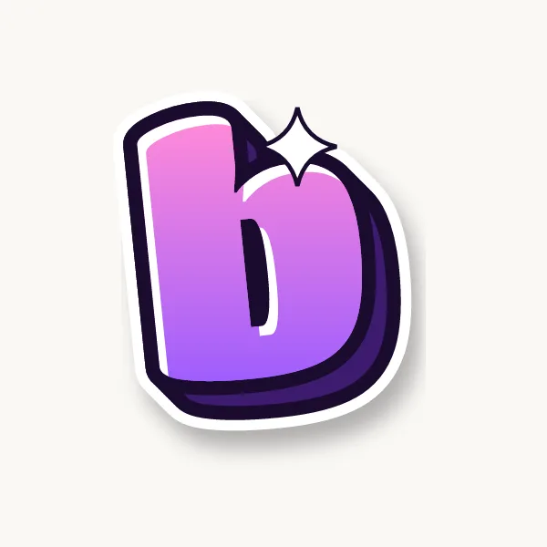 Lowercase b in bubble letters