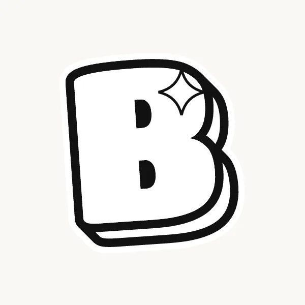 Printable bubble letter B outline to color or trace
