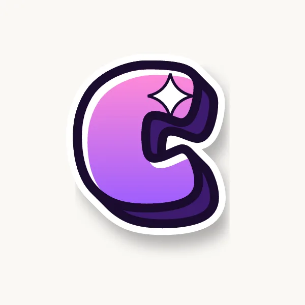 Lowercase c in bubble letters