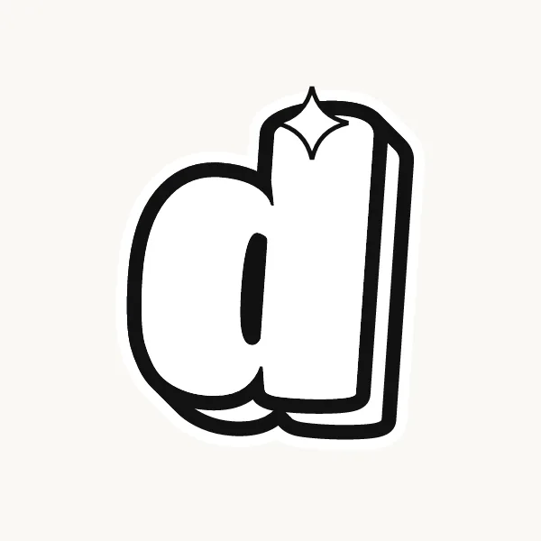 Printable lowercase bubble letter d outline