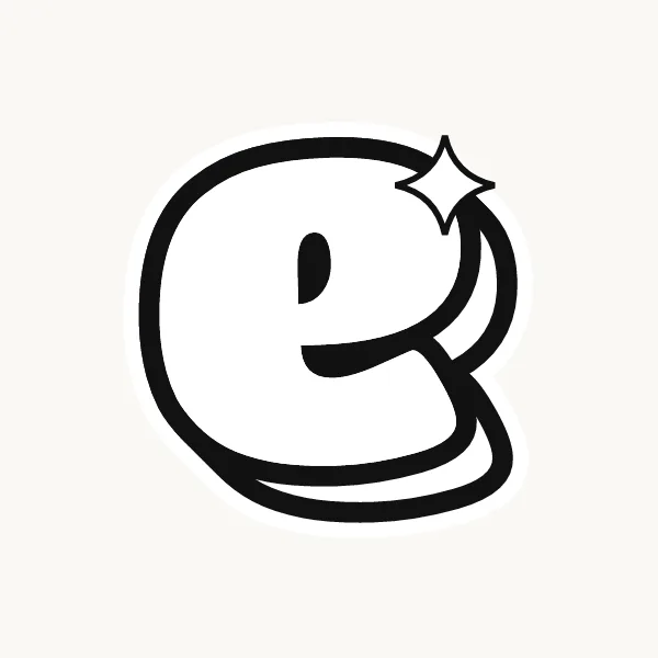 Printable lowercase bubble letter e outline