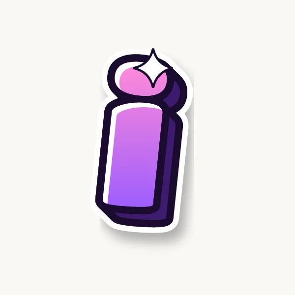 Lowercase i in bubble letters