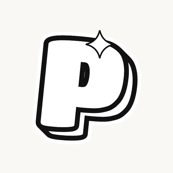Printable bubble letter P outline to color or trace