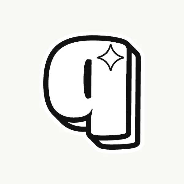 Printable lowercase bubble letter q outline