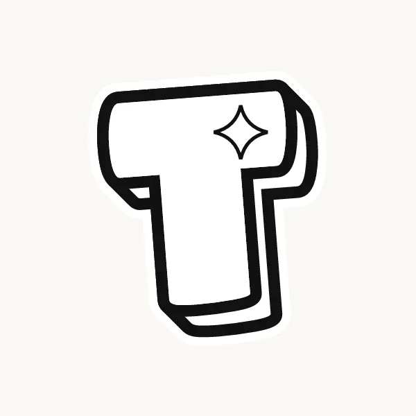 Printable bubble letter T outline to color or trace