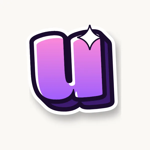 Lowercase u in bubble letters