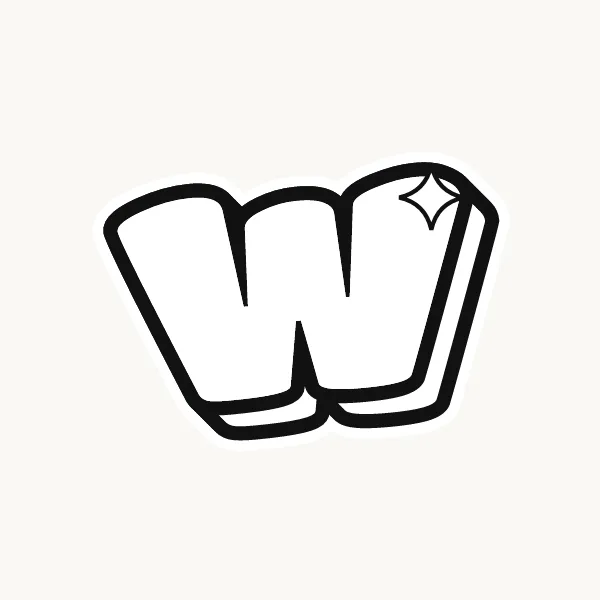 Printable lowercase bubble letter w outline