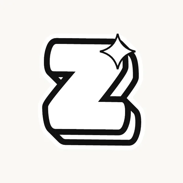Printable lowercase bubble letter z outline