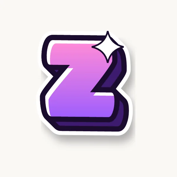 Lowercase z in bubble letters
