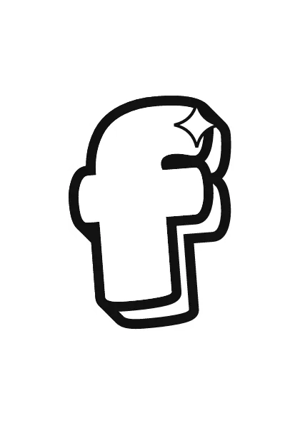 Printable lowercase bubble letter f outline to color or trace