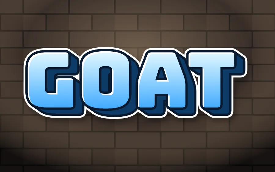 "GOAT" in blockbuster graffiti style