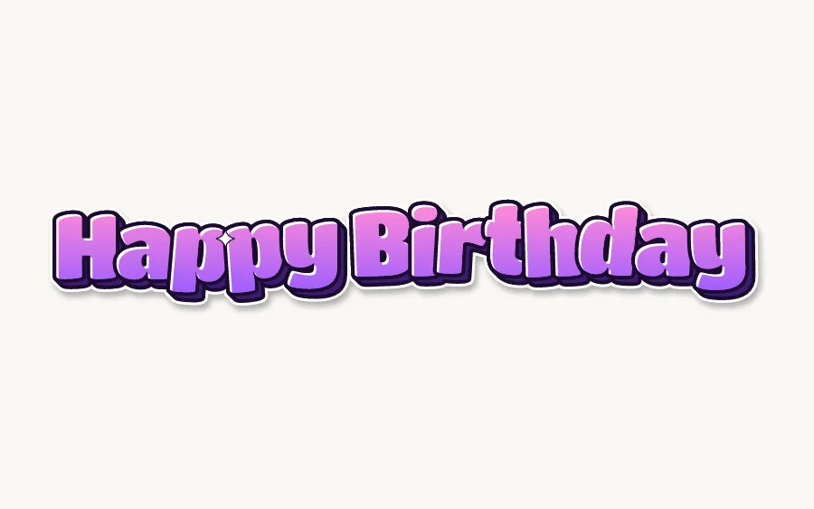 "Happy Birthday" in bubble graffiti style