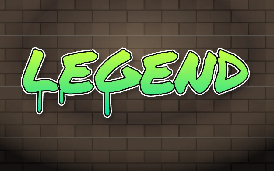 "LEGEND" in handstyle graffiti style