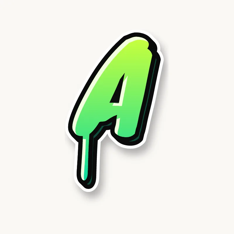Drip graffiti letter A