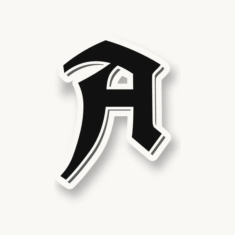 Old English graffiti letter A