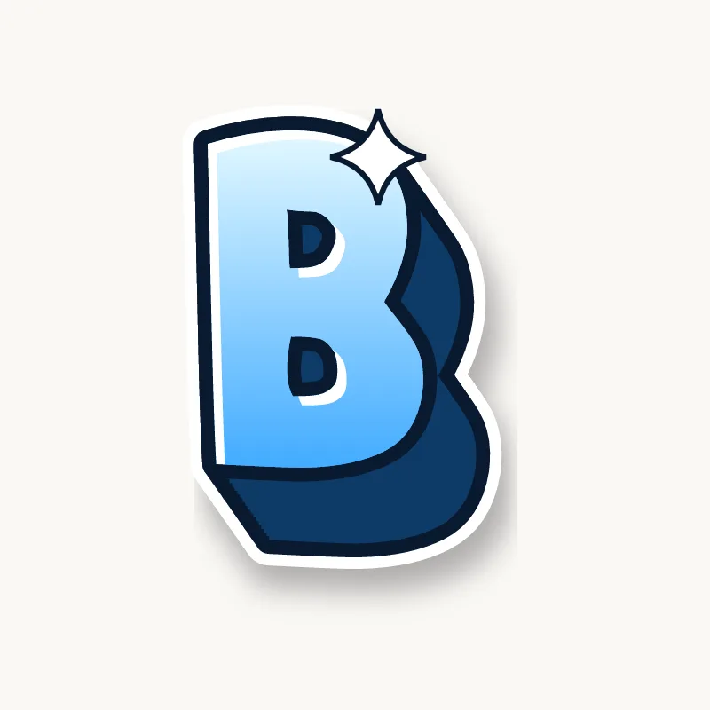 3D graffiti letter B