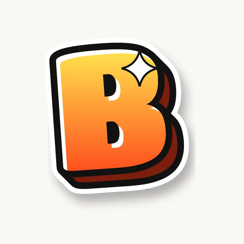 Bubble graffiti letter B