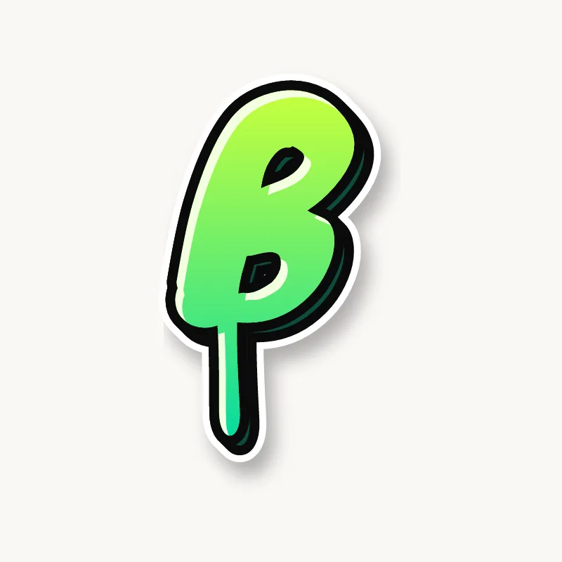 Drip graffiti letter B