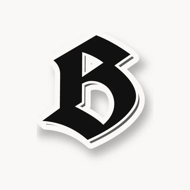 Old English graffiti letter B