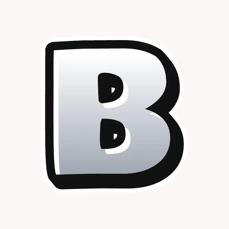 Throw-up graffiti letter B