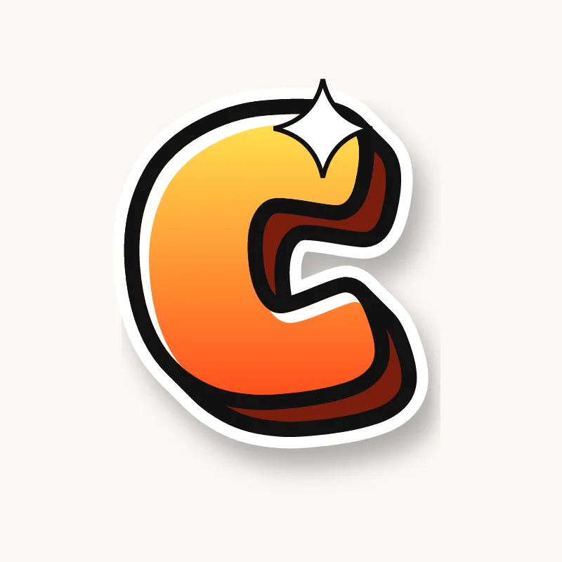 Bubble graffiti letter C