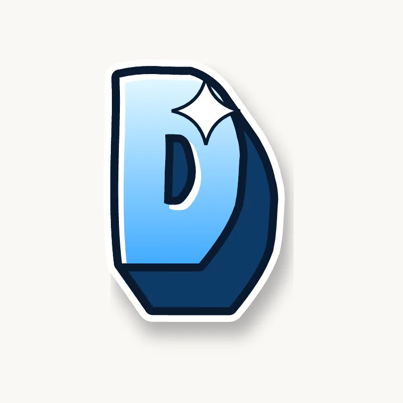 3D graffiti letter D