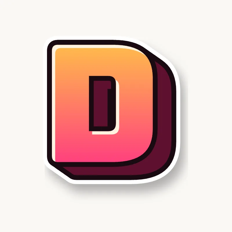 Blockbuster graffiti letter D