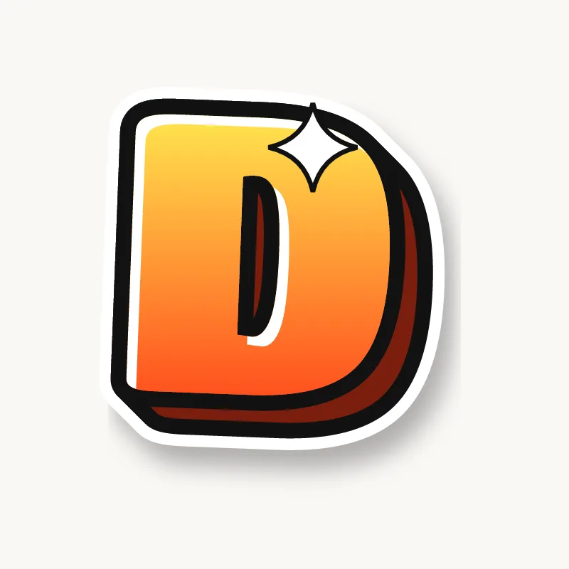 Bubble graffiti letter D