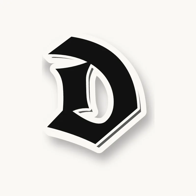 Old English graffiti letter D