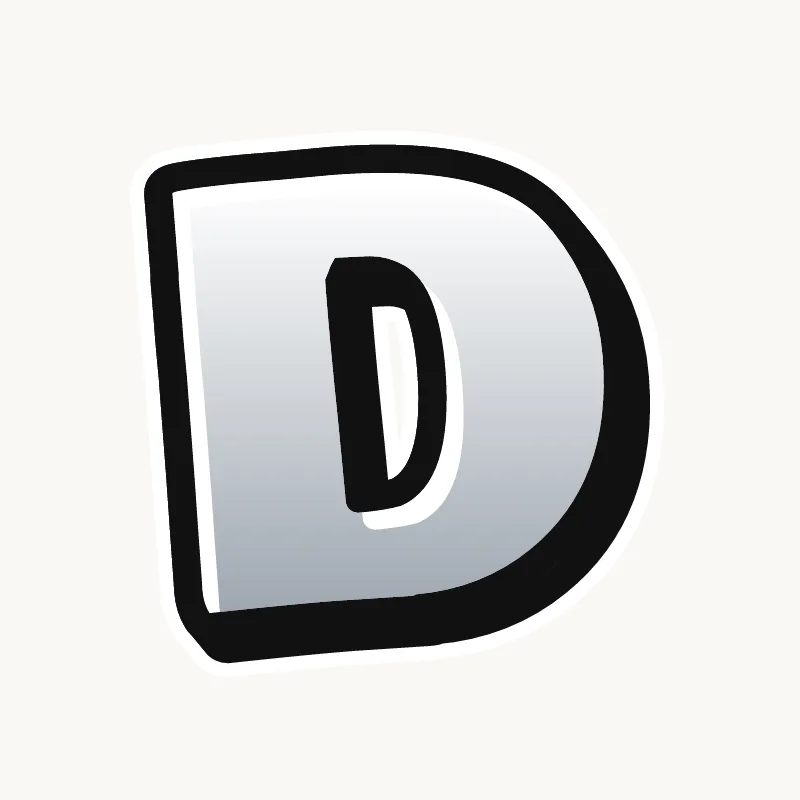Throw-up graffiti letter D