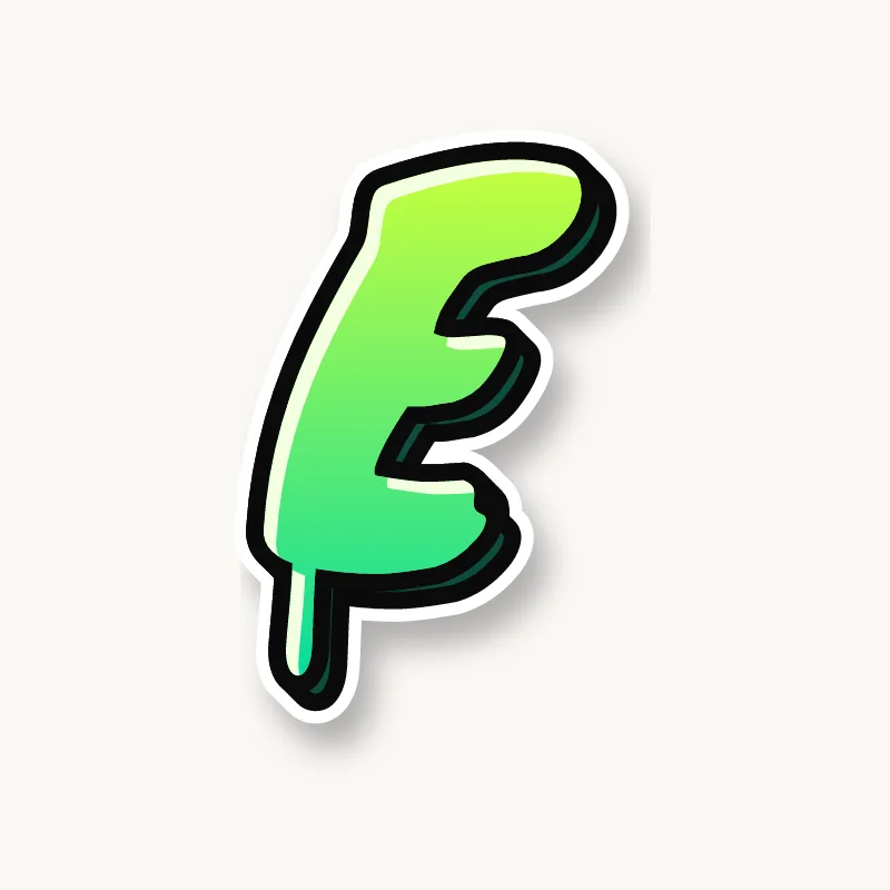 Drip graffiti letter E