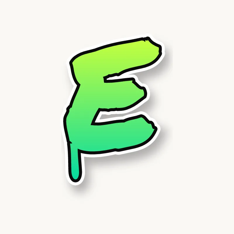 Handstyle graffiti letter E