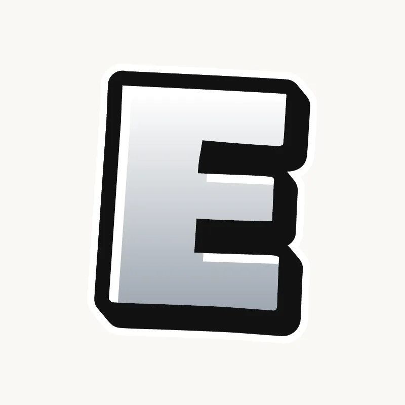 Throw-up graffiti letter E