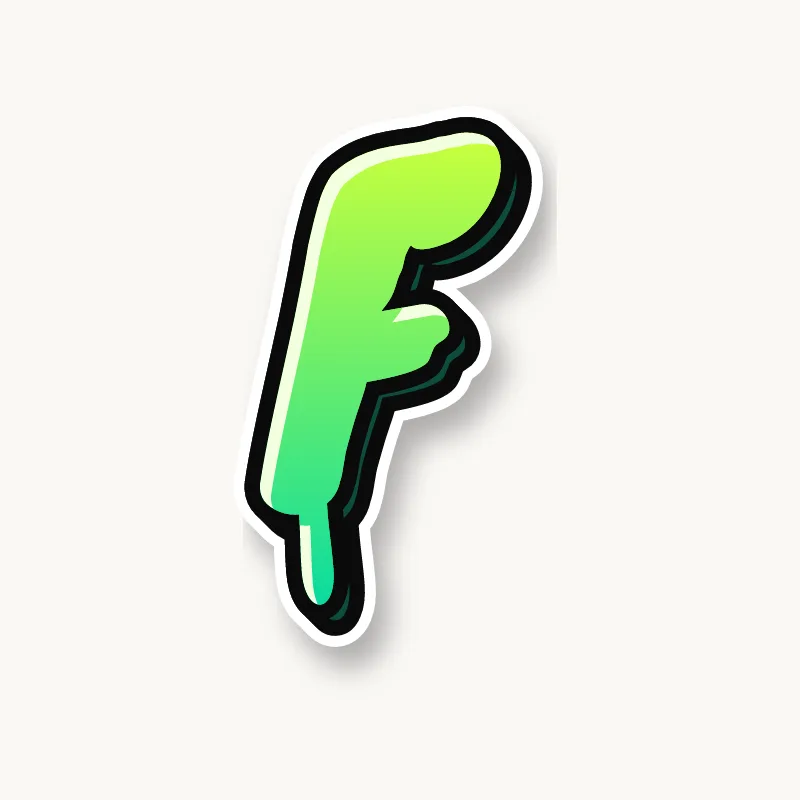Drip graffiti letter F