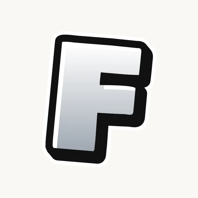 Throw-up graffiti letter F