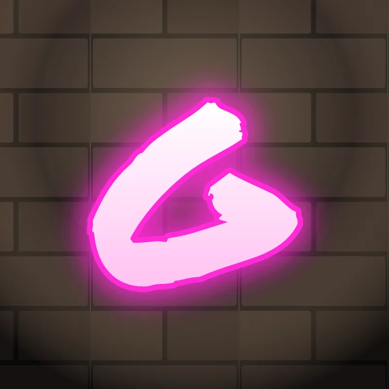 Neon graffiti letter G