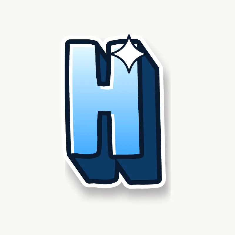 3D graffiti letter H