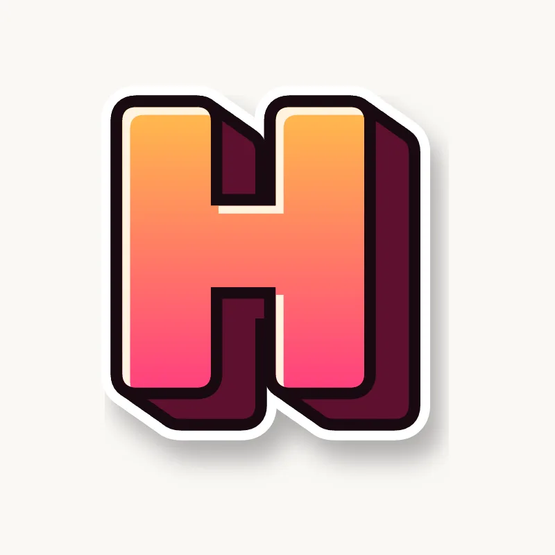 Blockbuster graffiti letter H