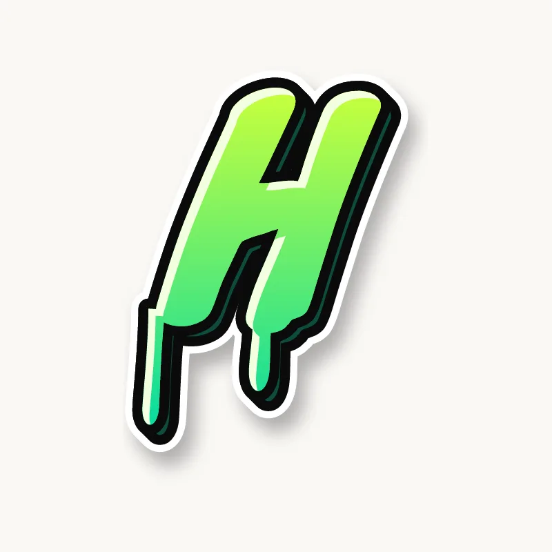 Drip graffiti letter H