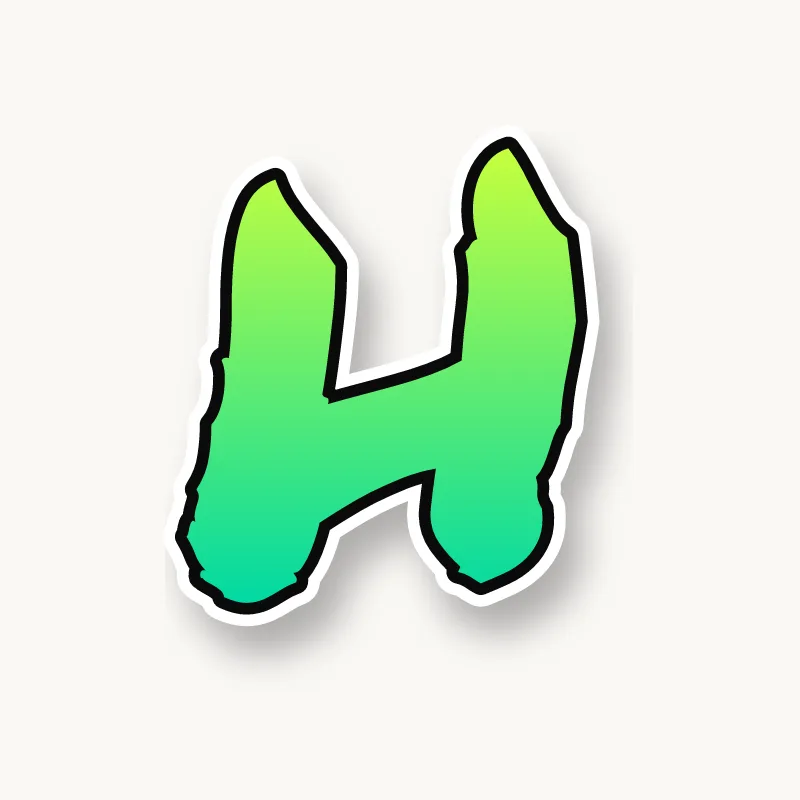 Handstyle graffiti letter H