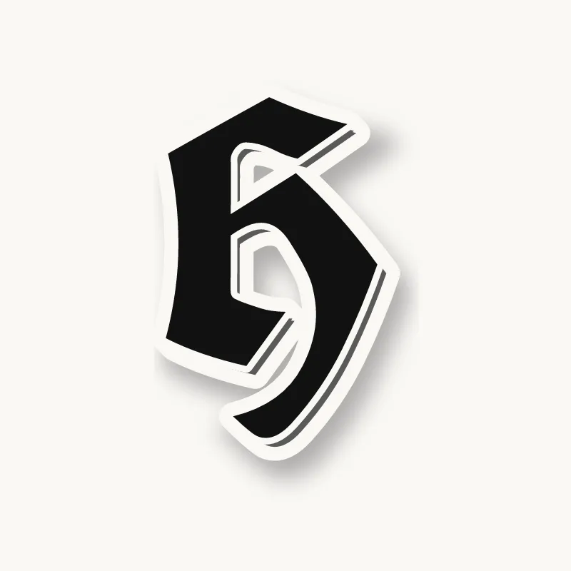 Old English graffiti letter H