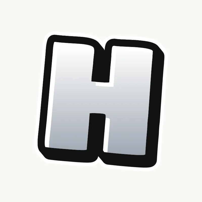 Throw-up graffiti letter H