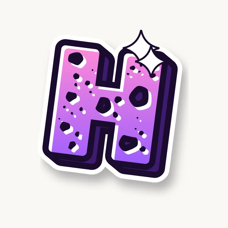 Wild graffiti letter H