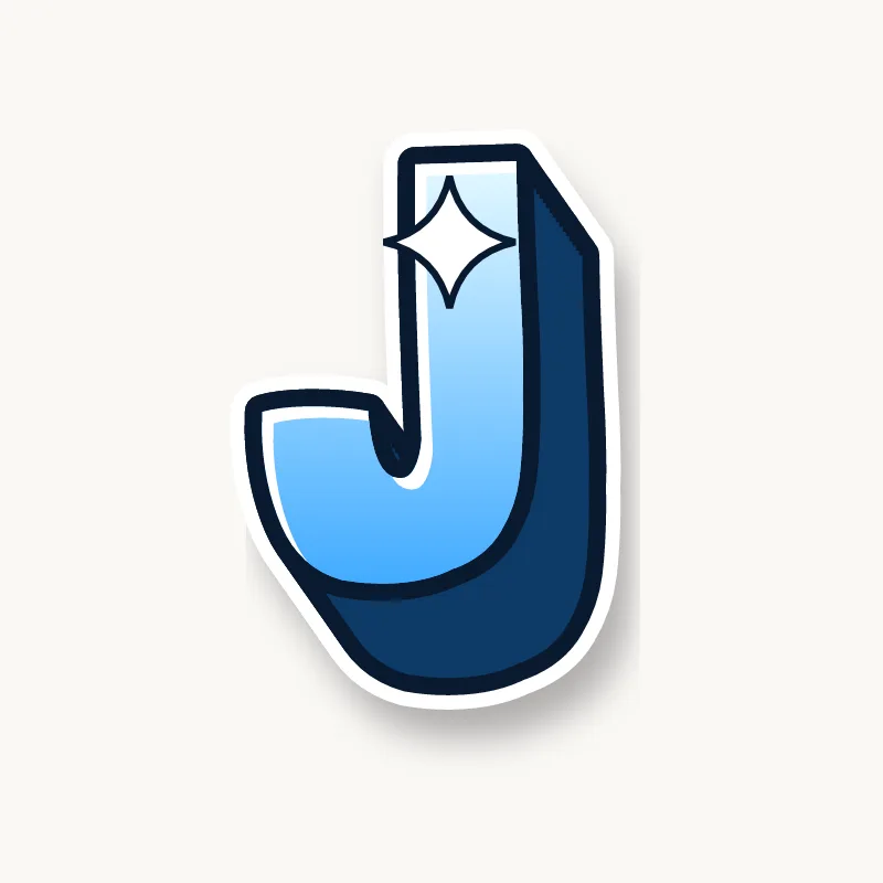 3D graffiti letter J