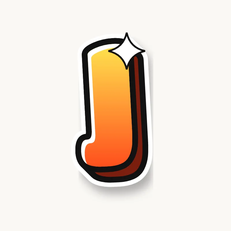 Bubble graffiti letter J